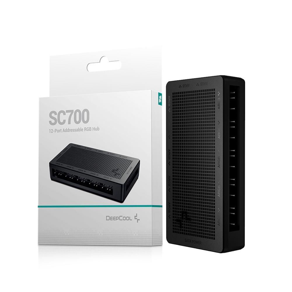 Controlador Deepcool Hub De 12 Portas 5v Sc700 Preto Sysfan