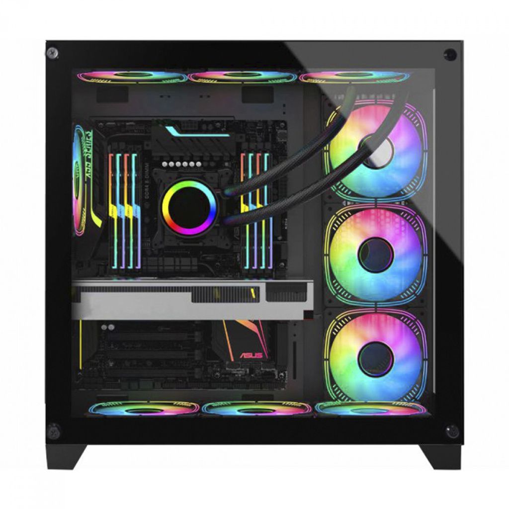 Detalhes de Gabinete Gamer K-MEX Space P2R4 ATX Mid Tower S/Fans Preto