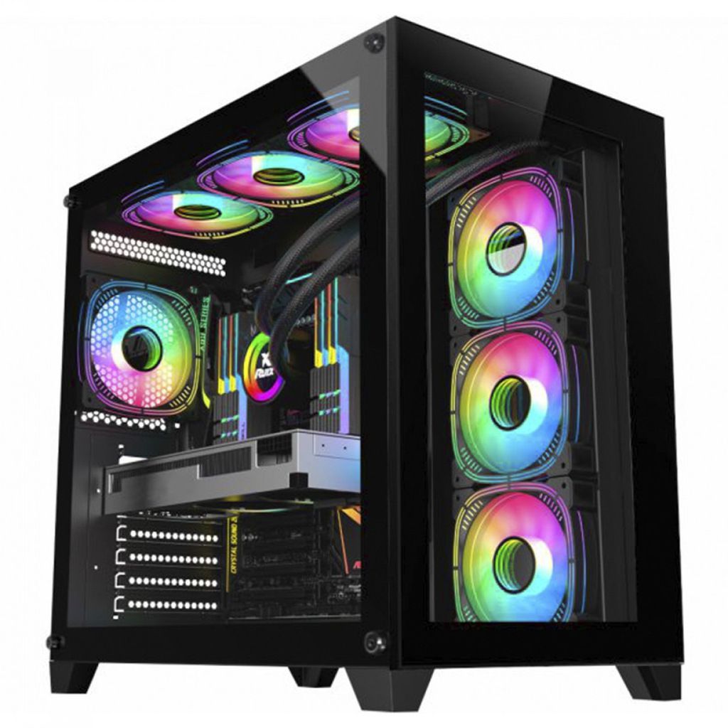 Gabinete Gamer K-MEX Space P2R4 ATX Mid Tower S/Fans Preto