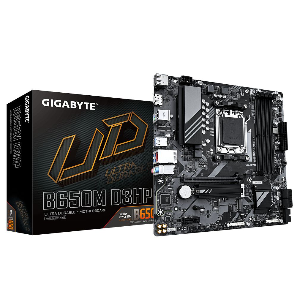 Placa Mãe Gigabyte B650M D3HP Socket AM5 DDR5 Micro ATX M.2