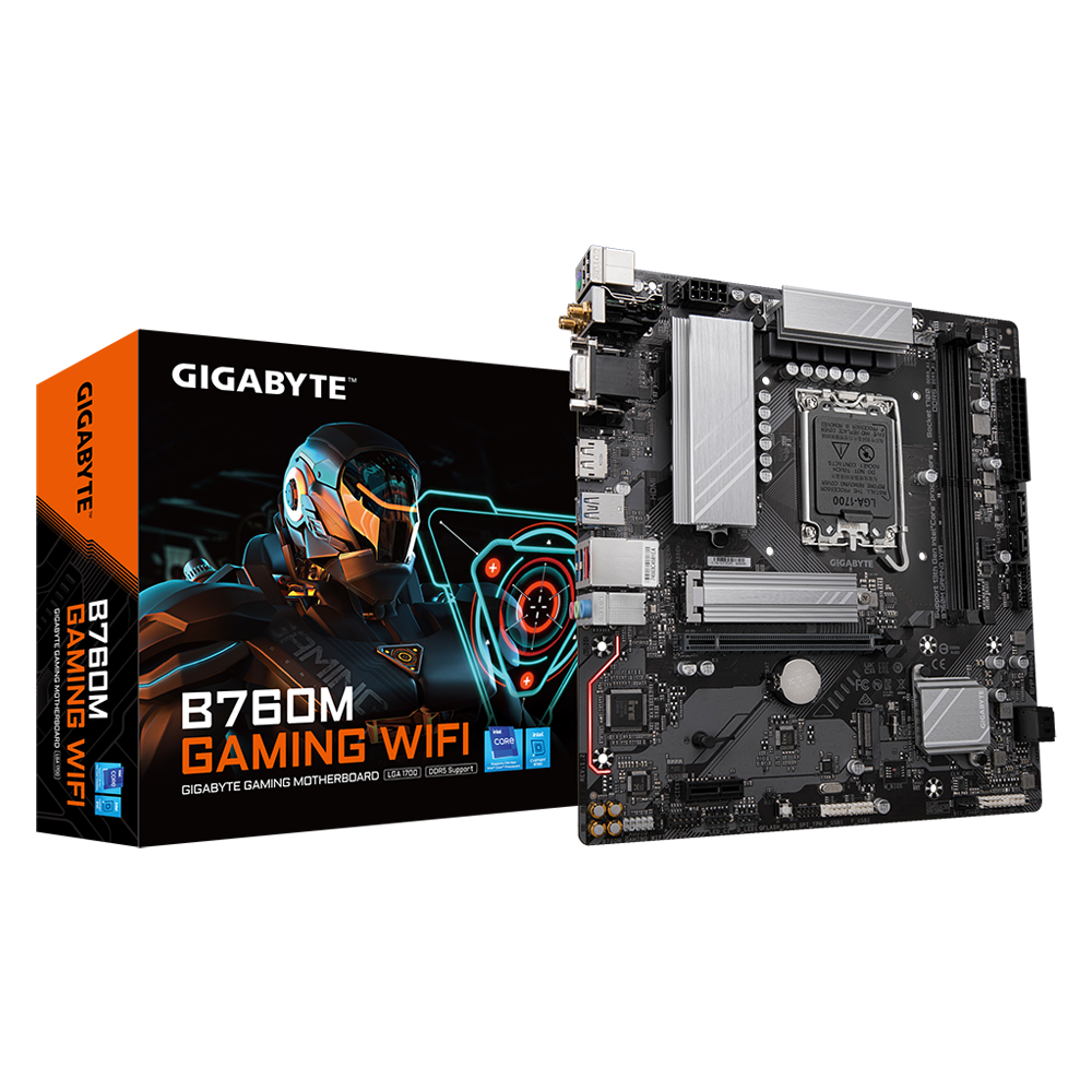 Placa Mãe Gigabyte B760M Gaming WIFI Intel LGA1700 mATX DDR5