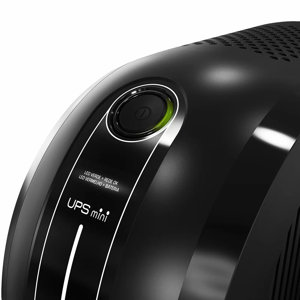 Detalhes de Nobreak Ts Shara UPS Mini 600VA Bivolt 6 tomadas 4003 Preto