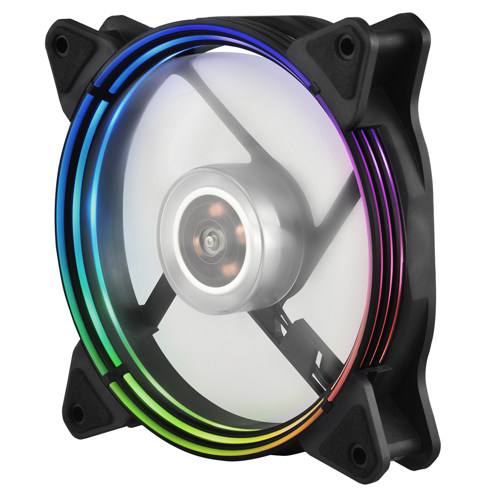 Cooler FAN Gamer Evus Led RGB 120mm Preto F-12RGB