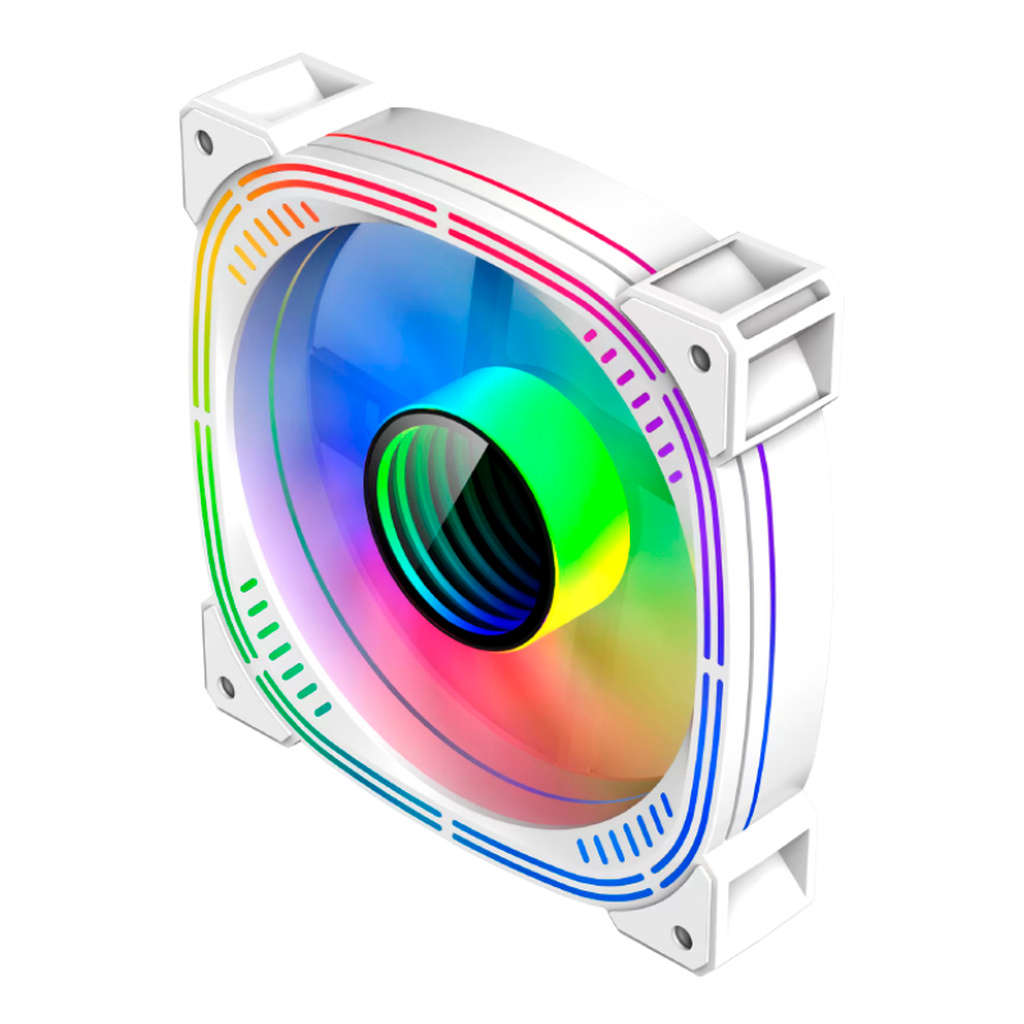 Detalhes de Cooler FAN Gamer Hayom Led RGB 120mm Branco - FC1380