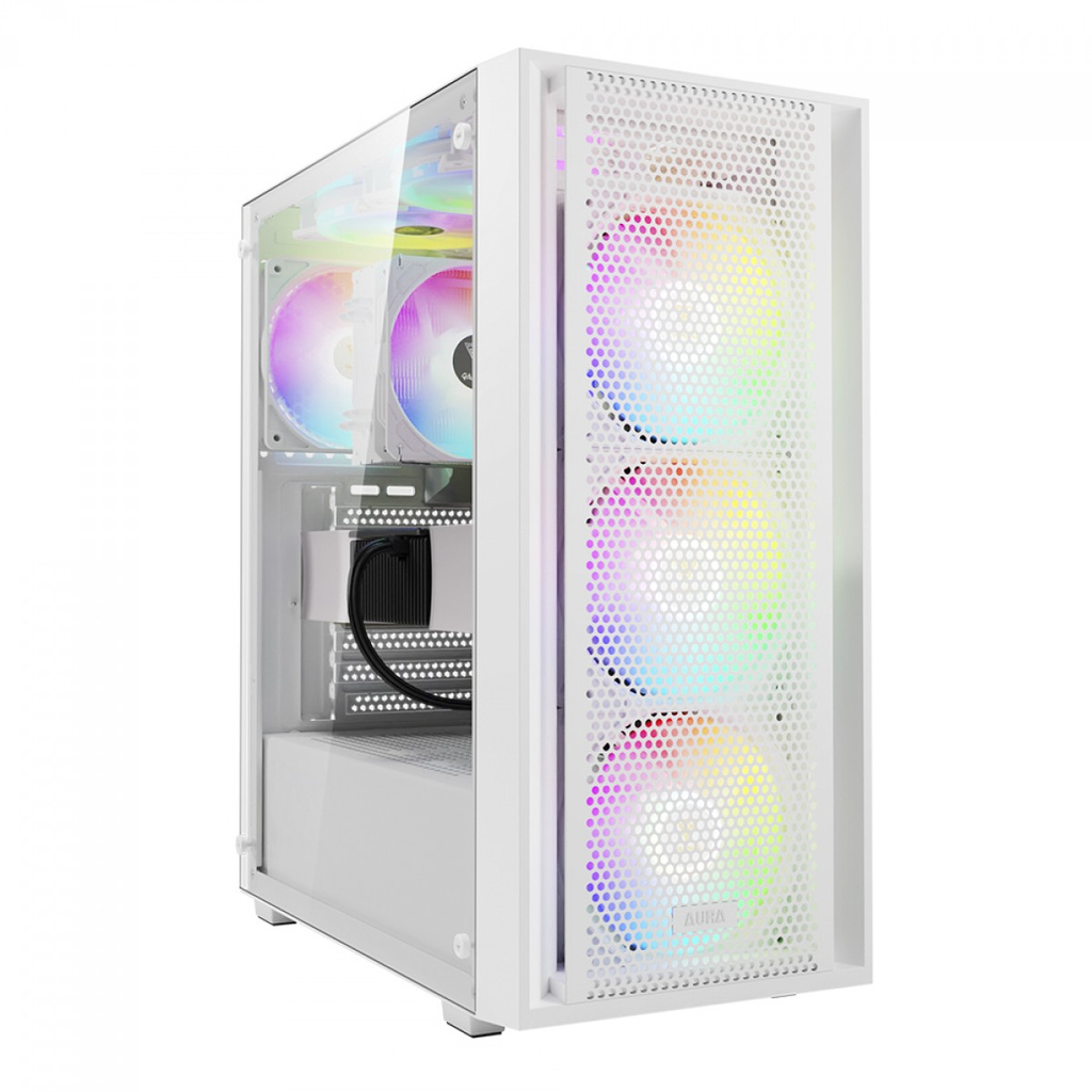 Gabinete Gamer Gamdias Aura GC2 Elite 3 Fans RGB ATX Branco