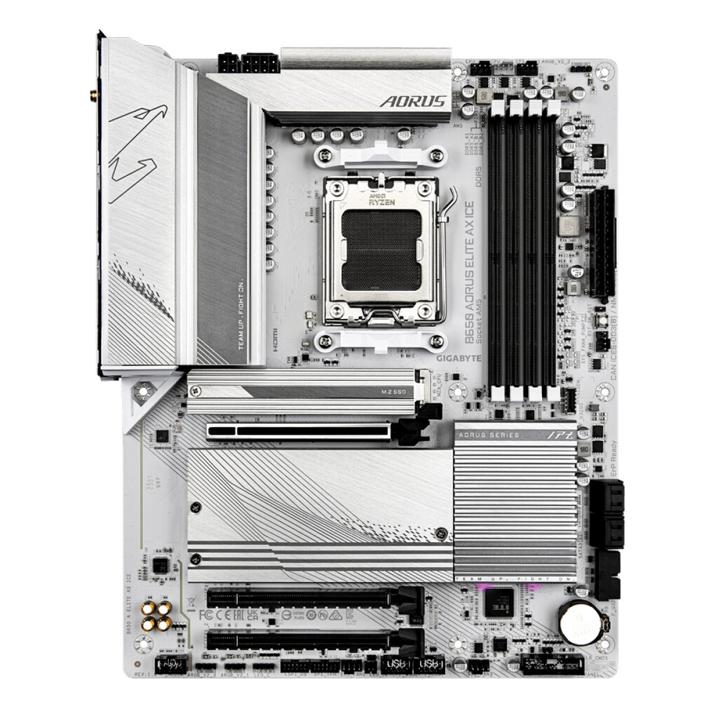 Detalhes de Placa Mãe Gigabyte B650 Aorus Elite AX Ice AMD AM5 ATX DDR5