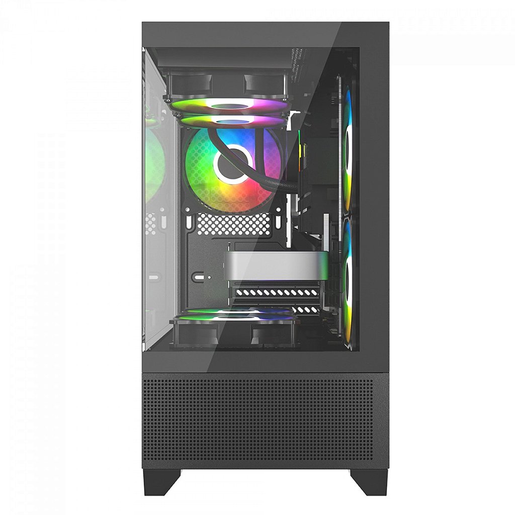 Detalhes de Gabinete Gamer Liketec Opera Preto Mid Tower M-ATX Vidro
