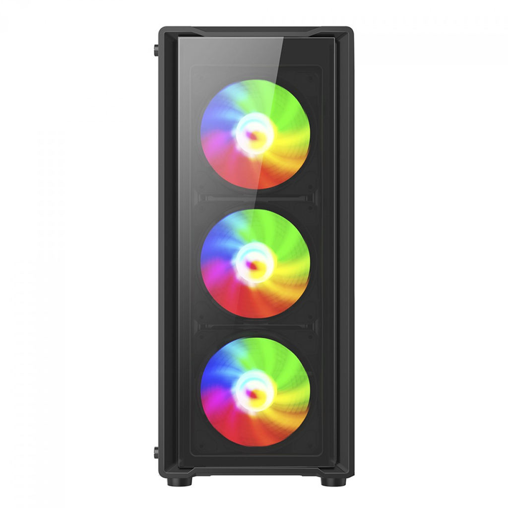 Detalhes de Gabinete Gamer Liketec Sigma Com 3 Fans RGB ATX Preto