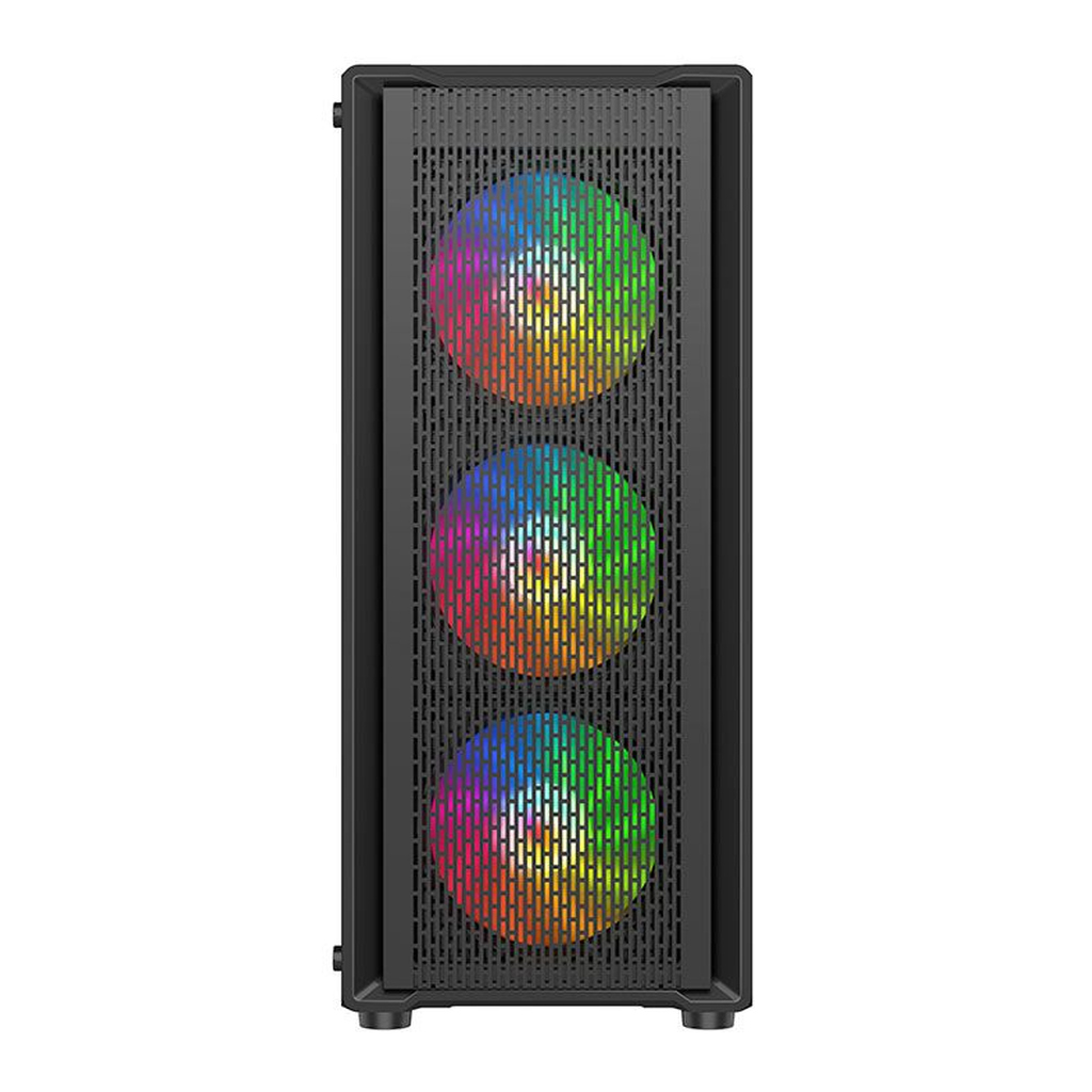 Detalhes de Gabinete Gamer Liketec Storm Com 3 Fans RGB ATX Preto