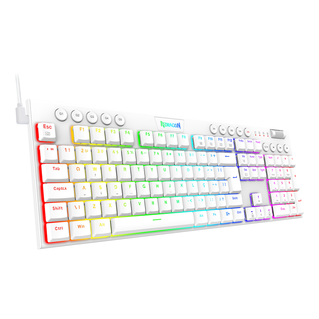 Detalhes de Teclado Mecânico Gamer Redragon Horus RGB Switch Marrom