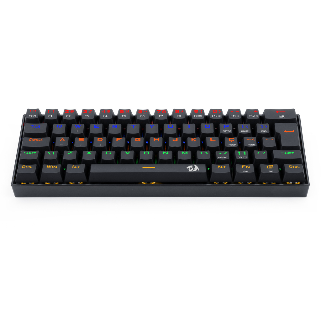 Detalhes de  Teclado Mecânico Redragon Lakshmi Preto RGB Switch Marrom