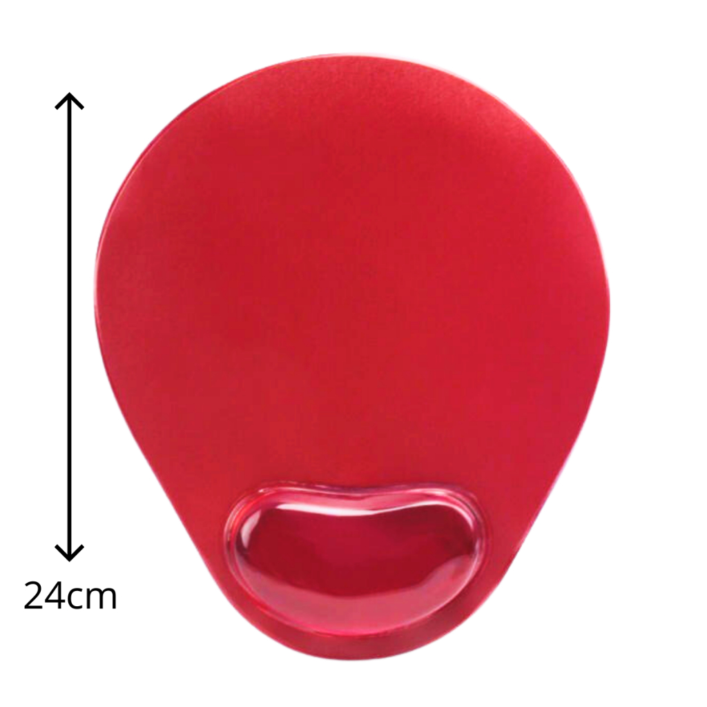 Detalhes de Mousepad da MD9 base para Mouse com Apoio em Gel Vermelho
