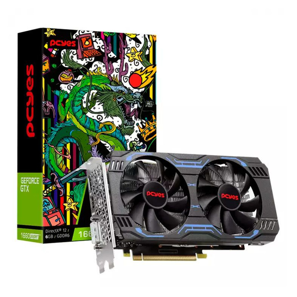 Placa de Vídeo Pcyes Nvidia GeForce GTX 1660 Super 6GB GDDR6