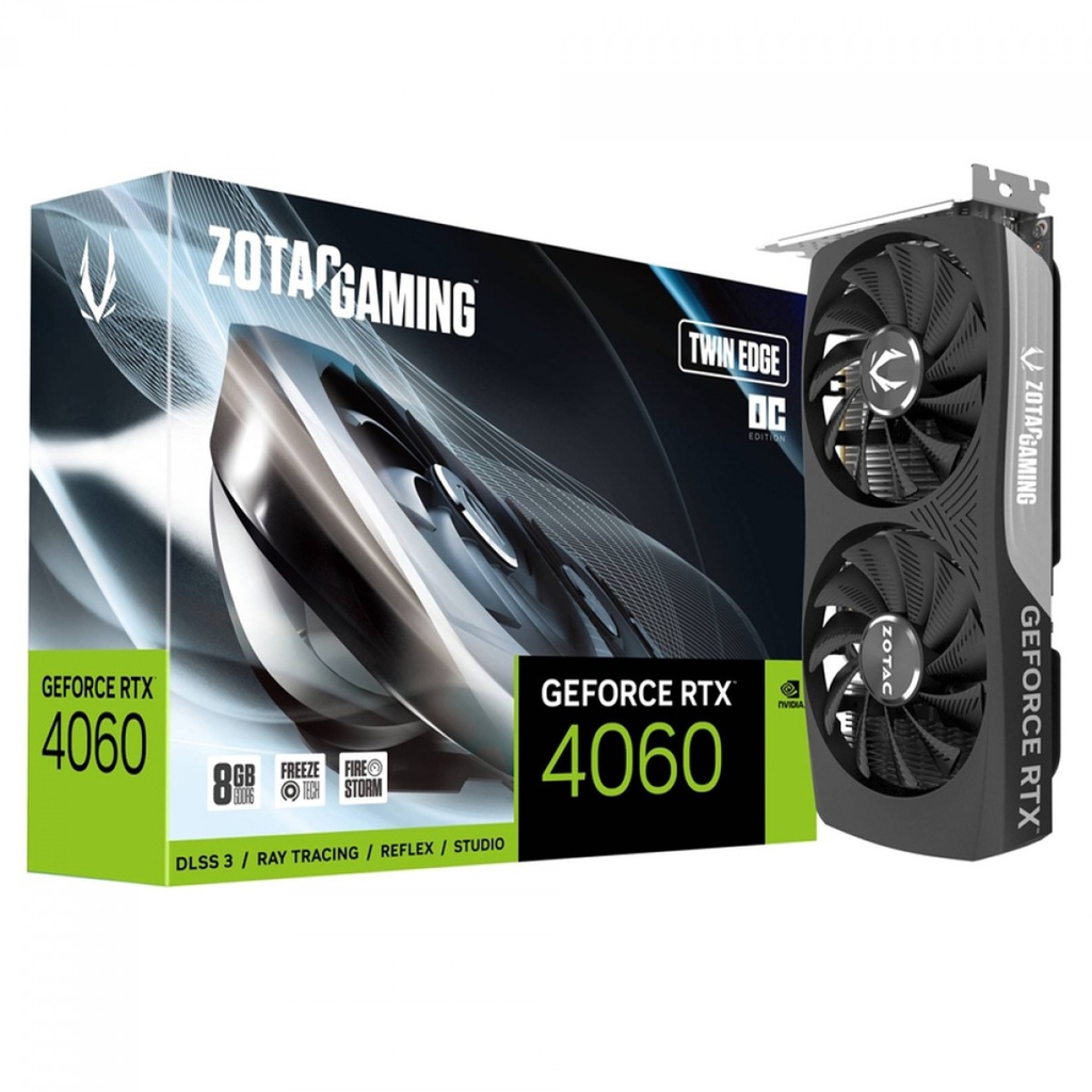 Placa De Vídeo Zotac GeForce RTX 4060 Twin Edge OC 8GB GDDR6