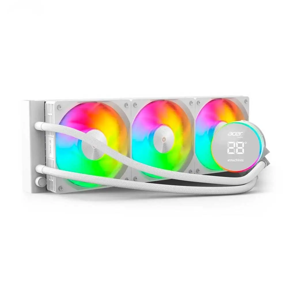 Water Cooler Acer AC360YN Branco ARGB 360mm LCD de Temperatura
