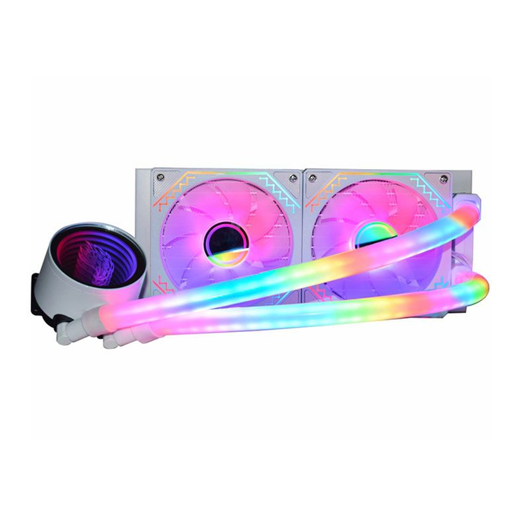 Detalhes de Water Cooler K-mex Bifrost Infinite ARGB 240mm Branco WACD
