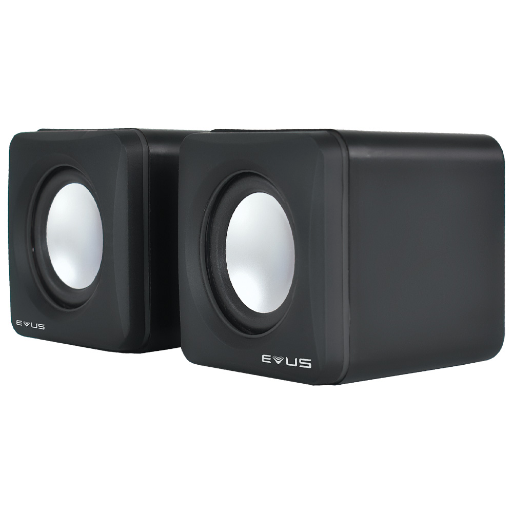 Detalhes de Caixa de Som Evus D-02A Cube 2.0 P2/USB Preto