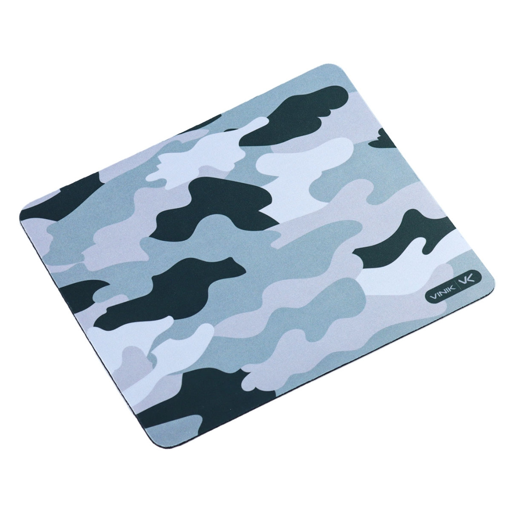 Detalhes de Mousepad Vinik Urban Ice Camuflado Cinza Pequeno 25x21x1cm