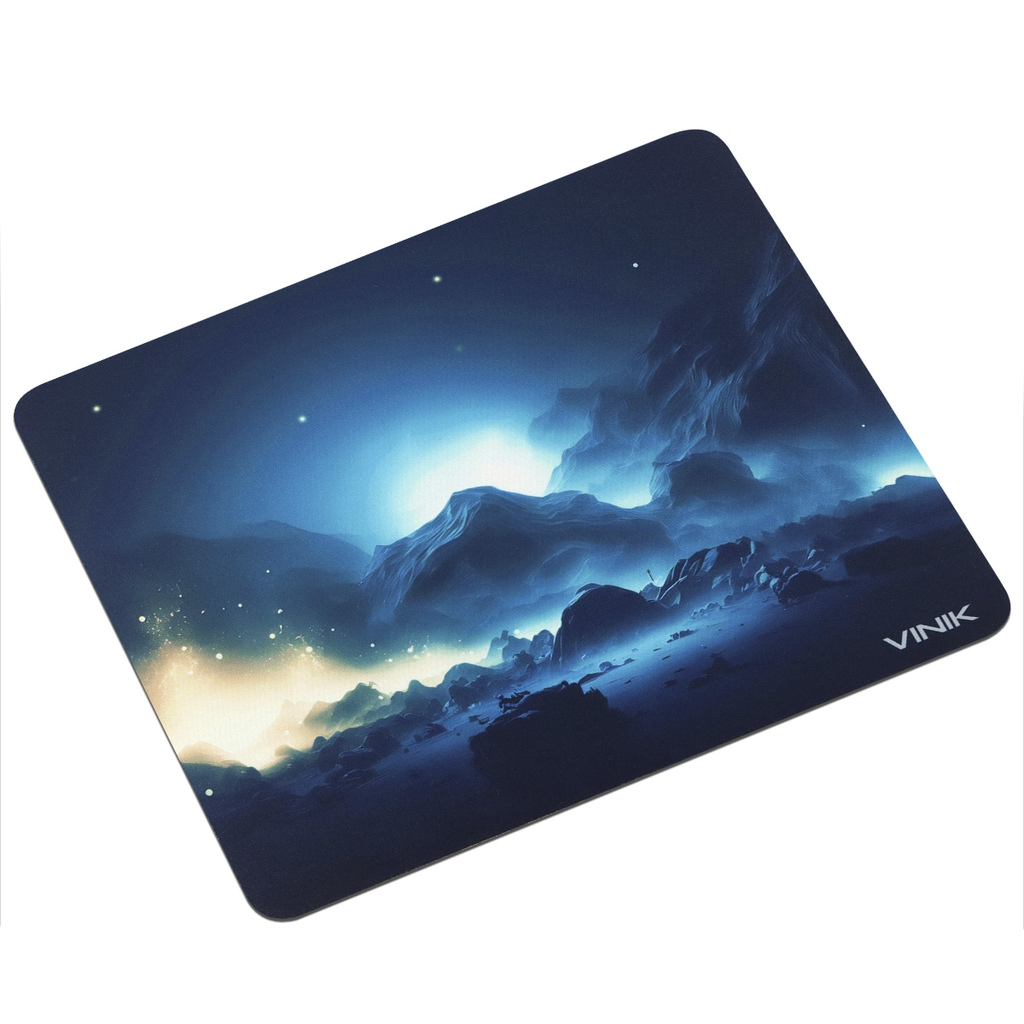 Detalhes de Mousepad Vinik Horizon Preto e Azul Médio 32x27x1cm - MPH32