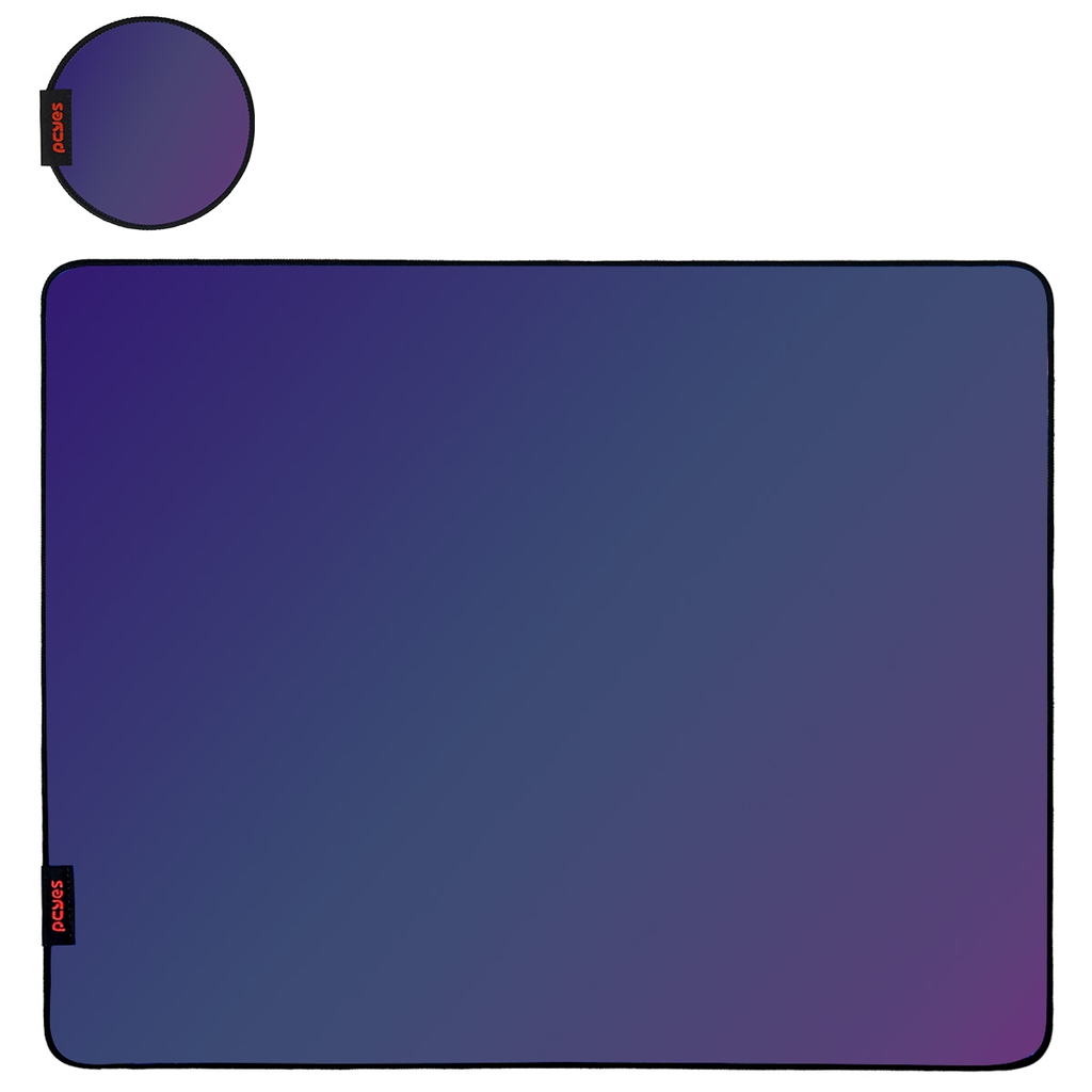  Mousepad Pcyes Obsidian 50x40x1cm Com Infusão De Vidro Roxo