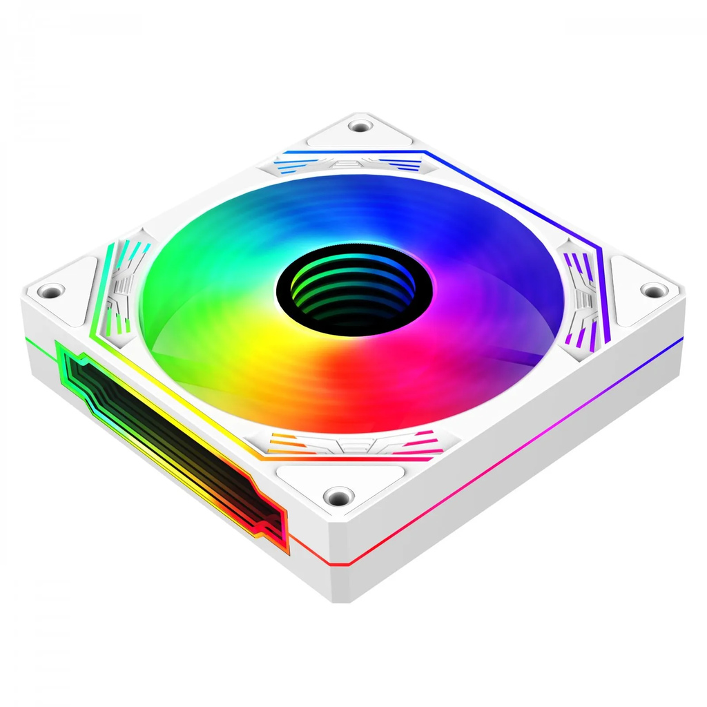 Detalhes de Cooler FAN Hayom p/ Kit FC1309 Led RGB 120mm Branco FC1309