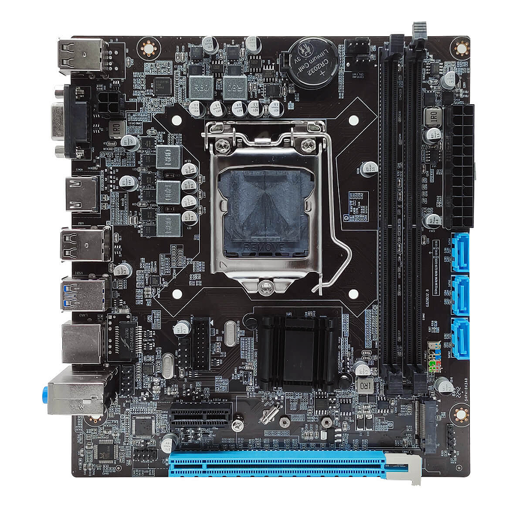 Detalhes de Placa Mae BMBH110 H110 6º 7º 8º e 9º Geraçao M.2 lga 1151 bluecase