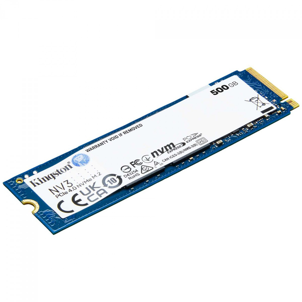 Detalhes de SSD Kingston 500GB NV3 M.2 2280 Nvme 4.0 Leitura 5000MB/s