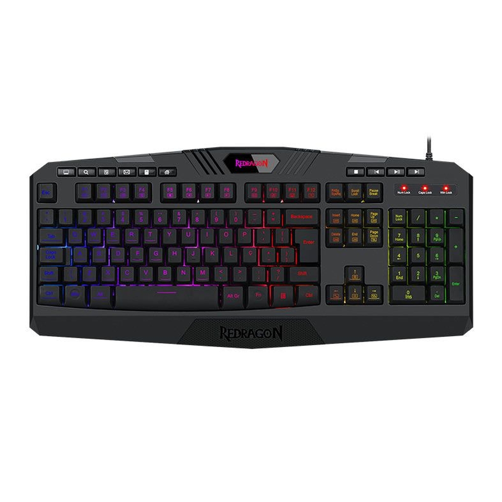 Detalhes de Teclado Redragon Membrana Gamer Harpe Wireless Preto RGB