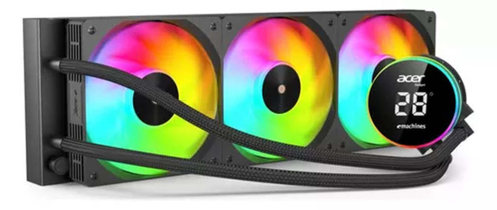 Water Cooler Acer 360mm Led ARGB Visor Temperatura Preto  