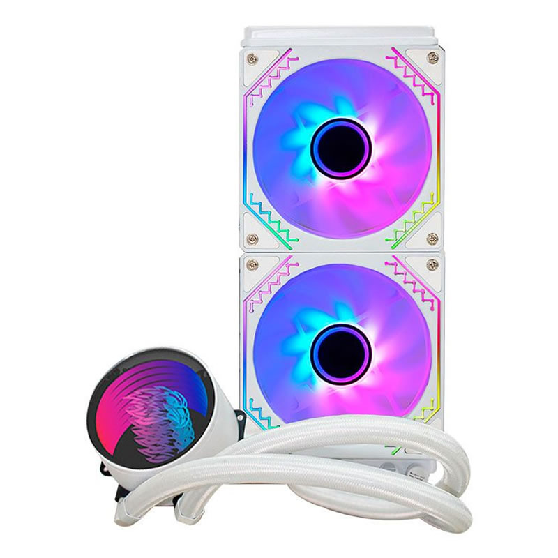 Detalhes de Water Cooler K-mex Infinite Space Branco ARGB 240mm - WAC8