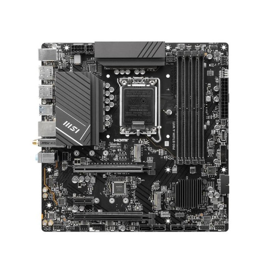 Detalhes de Placa Mãe MSI PRO B760M-A WiFi TX LGA 1700 DDR5 HDMI USB 3.2