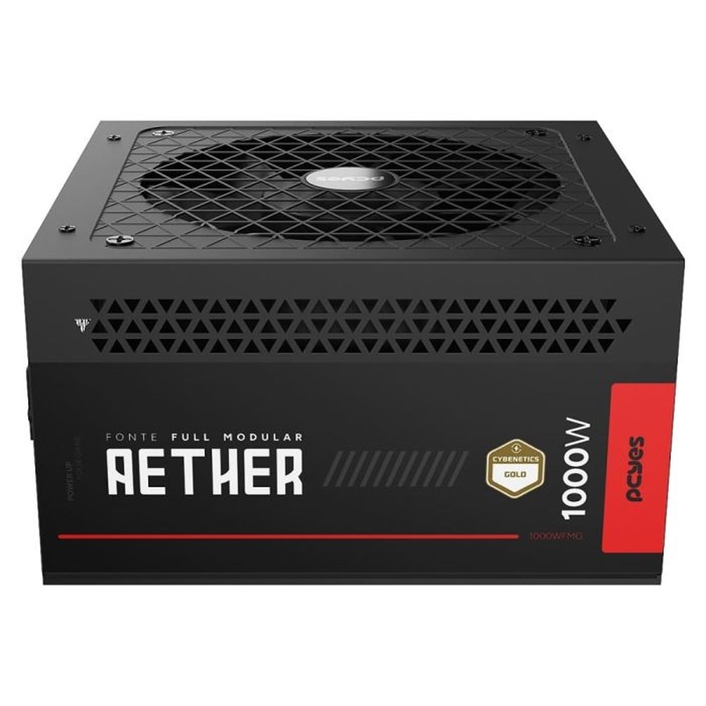 Detalhes de Fonte Gamer PCyes Aether 1000w Full Modular Cybernetics Gold