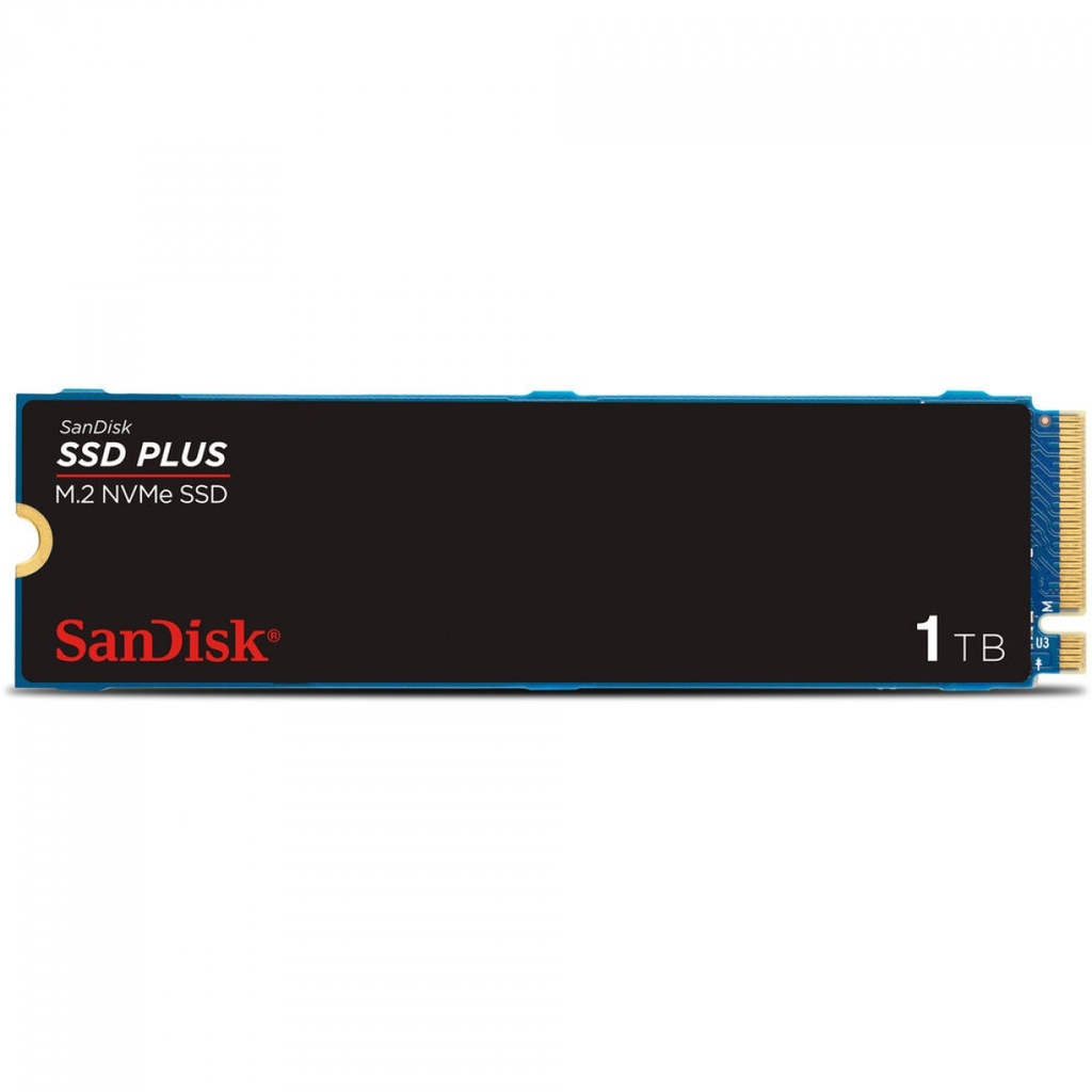 SSD Sandisk Plus 1TB PCIe M.2 2280 NVme Leitura 3200MB/s 