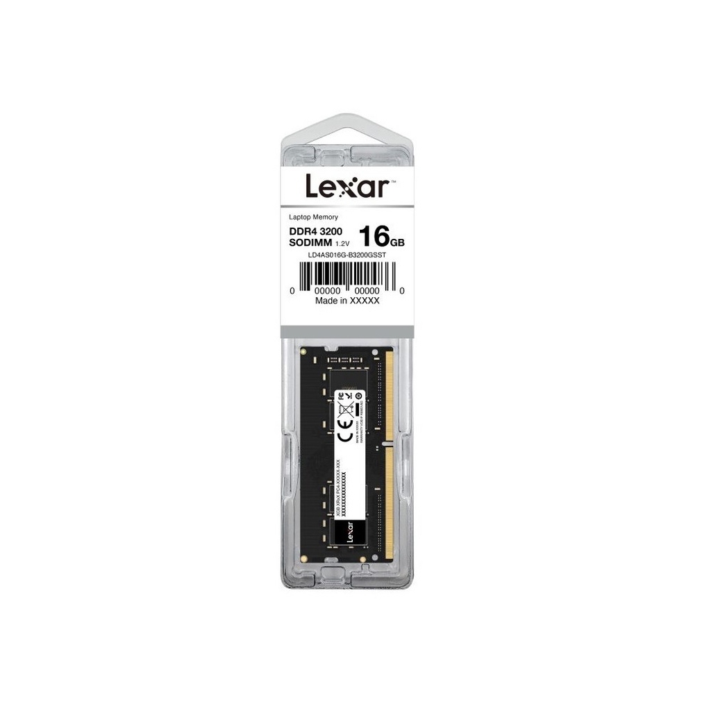 Detalhes de Memória RAM para Notebook Lexar DDR4 16GB 3200MHz LD4AS016G