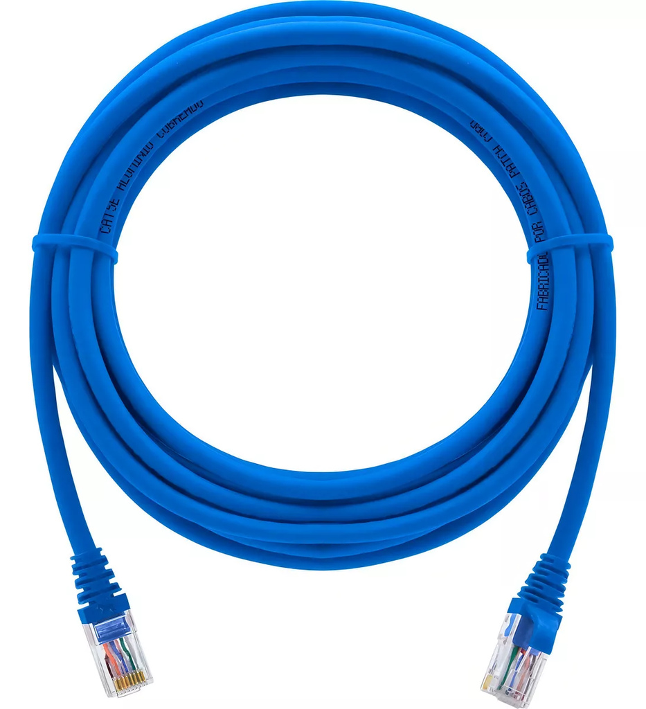 Cabo de Rede MD9 CAT5e RJ45 5m Azul até 1Gbps