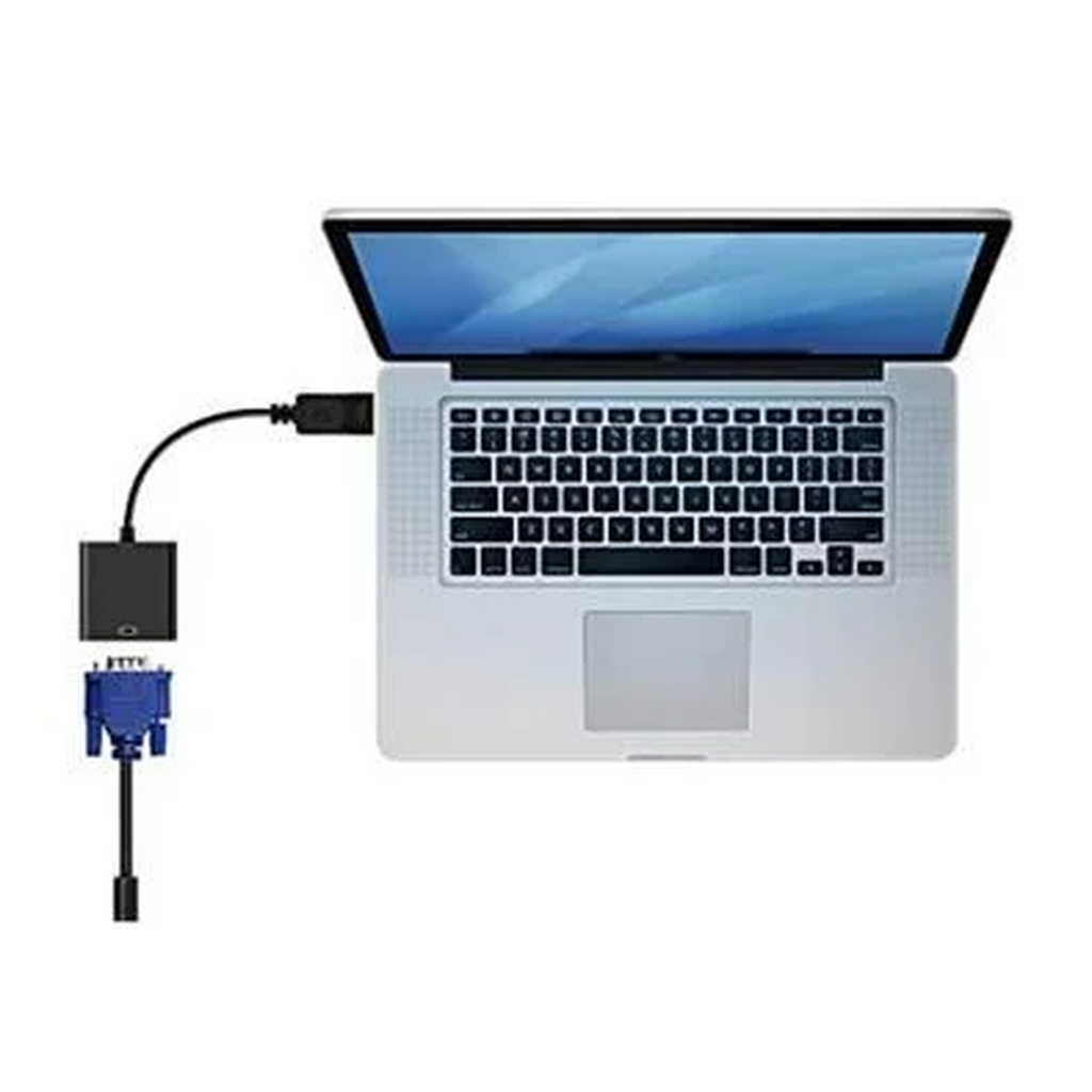 Detalhes de Cabo Adaptador Conversor DisplayPort 1.2  x VGA Preto 15cm