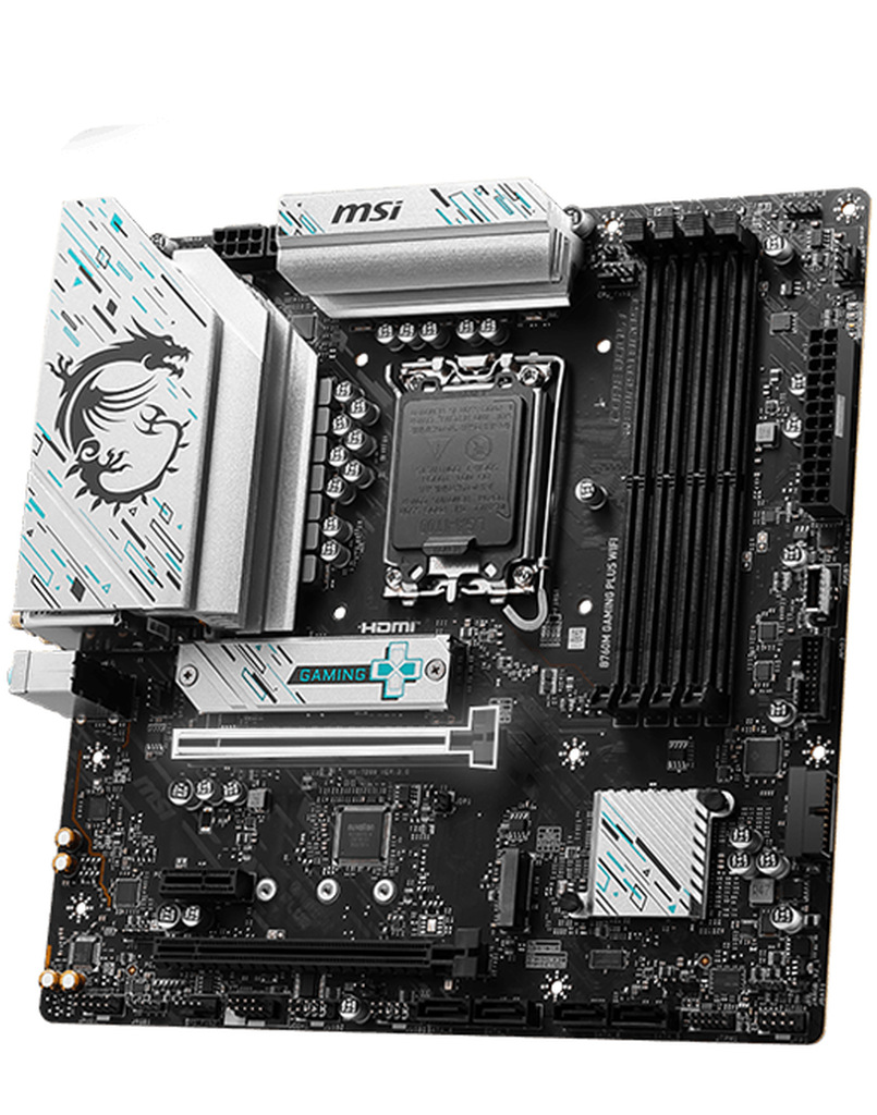 Detalhes de Placa Mãe MSI B760M Gaming Plus WIFI lga 1700 DDR5 B760