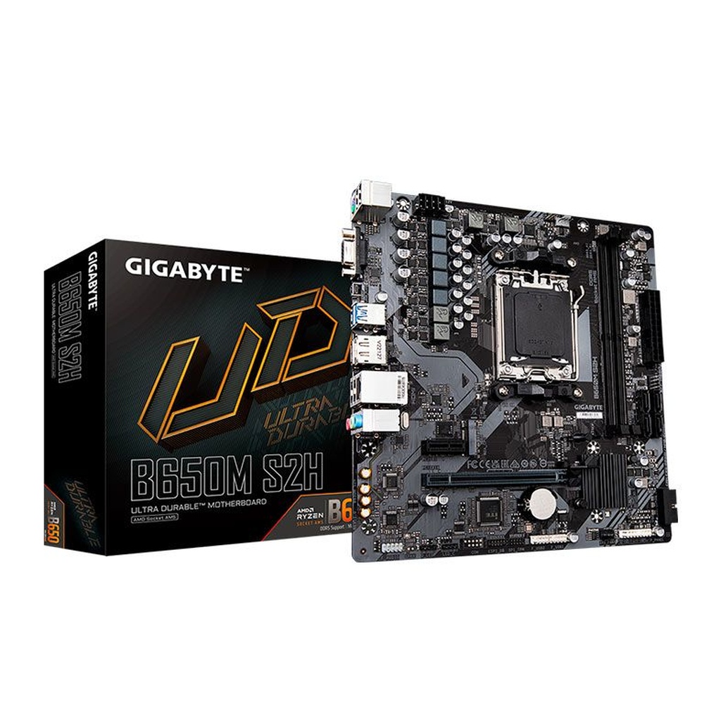 Placa Mãe Gigabyte B650M S2H Chipset B650 AMD AM5 MATX DDR5