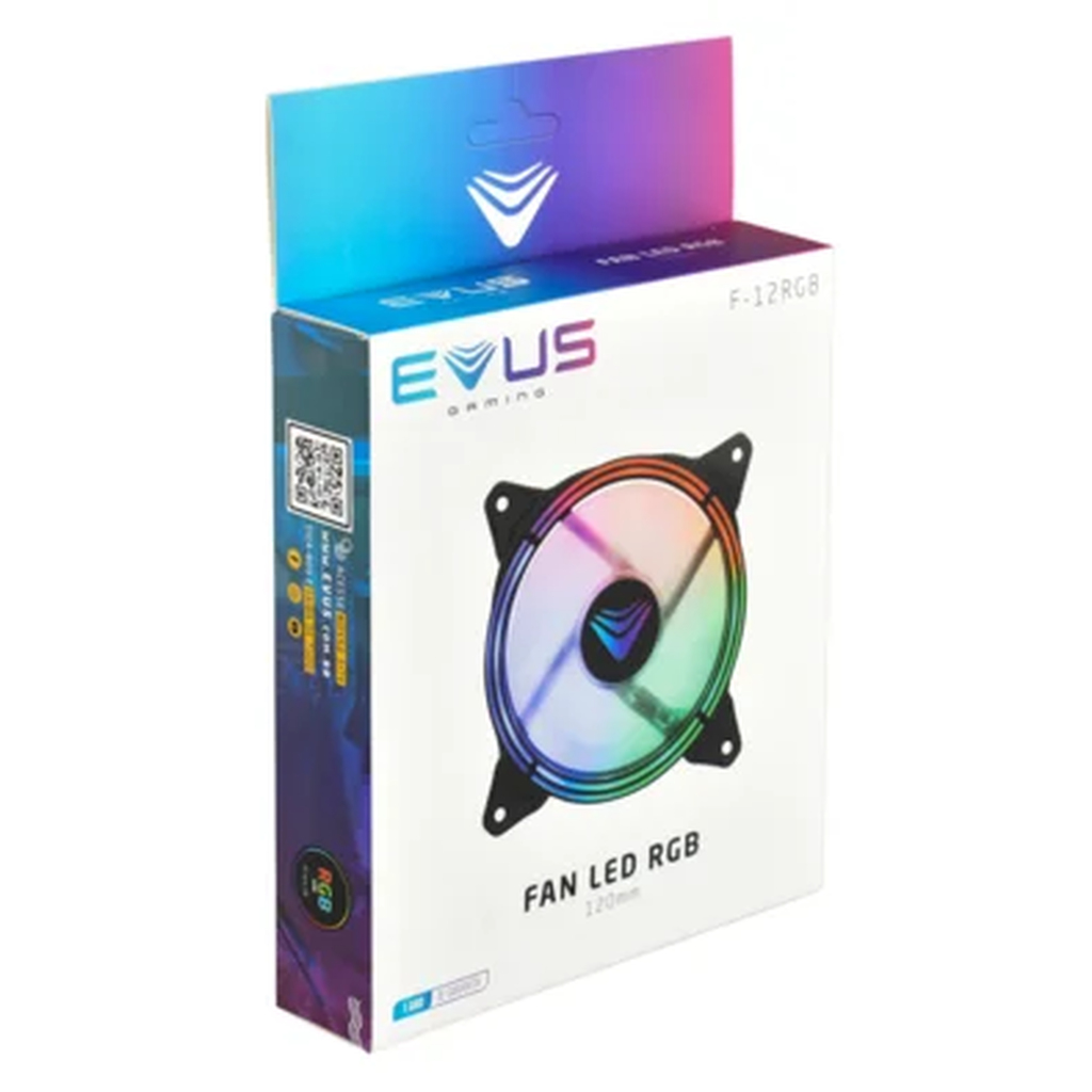 Detalhes de Cooler Fan Ventilador Gamer Evus Double Ring F12D-Argb