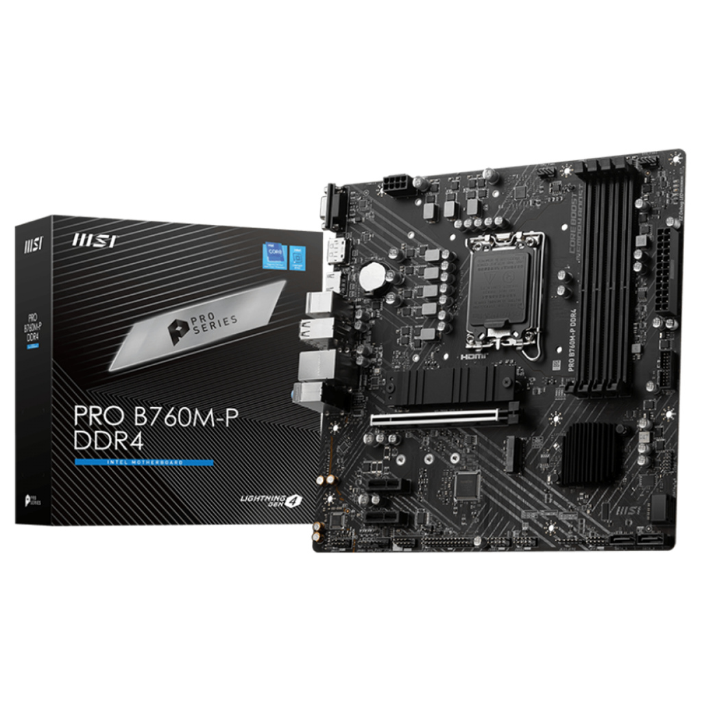 Placa Mãe MSI PRO B760M-P DDR4 Chipset Intel LGA 1700 mATX