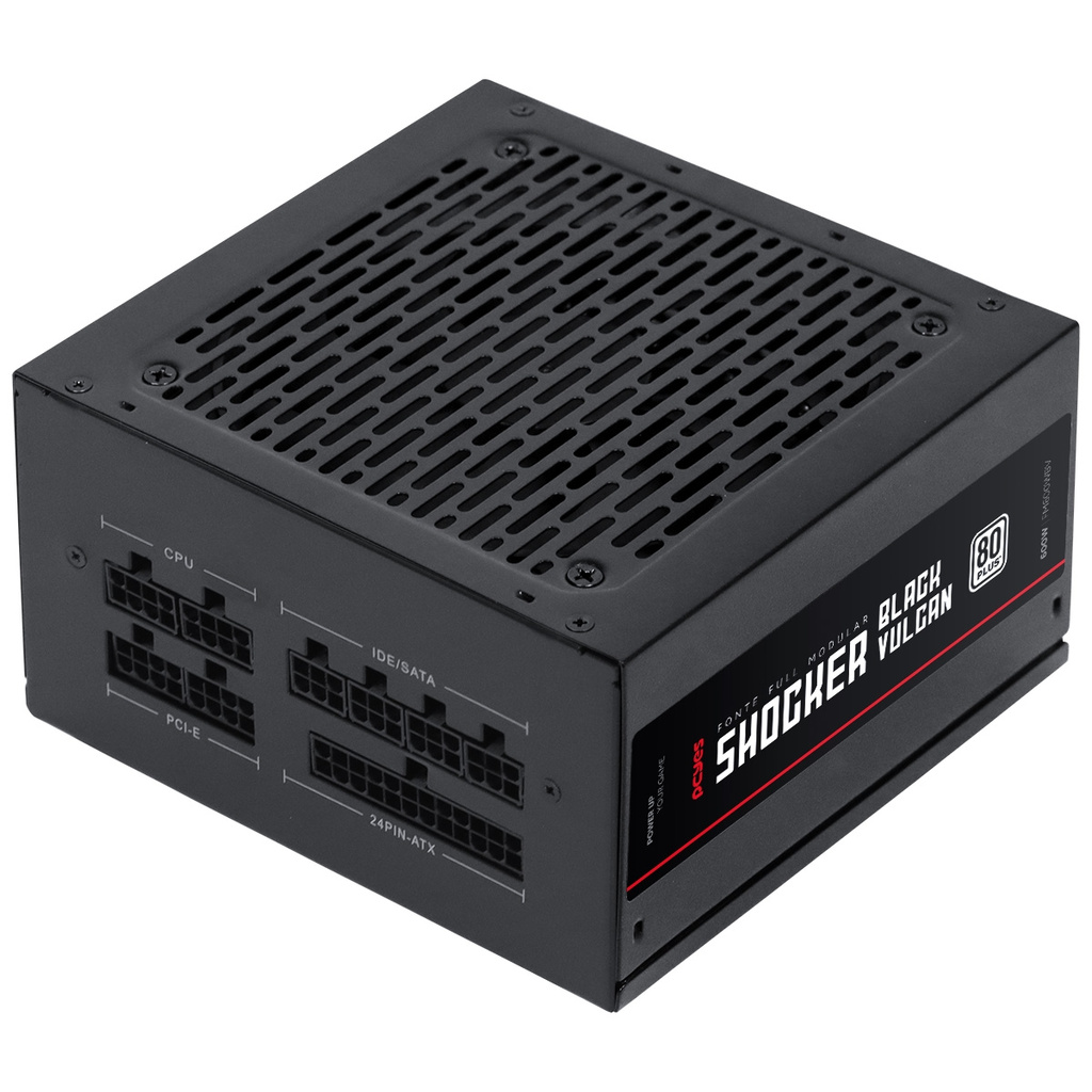 Detalhes de Fonte PCYes Shocker 600W 80 Plus White Black Full Modular