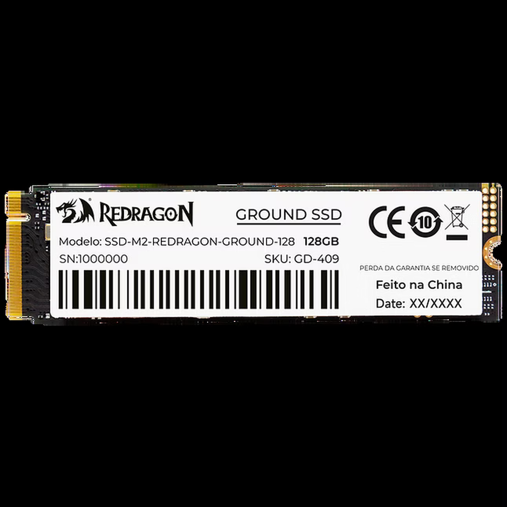 Detalhes de SSD Redragon 128GB Ground NVMe PCIE 3.0 GD-409 M.2
