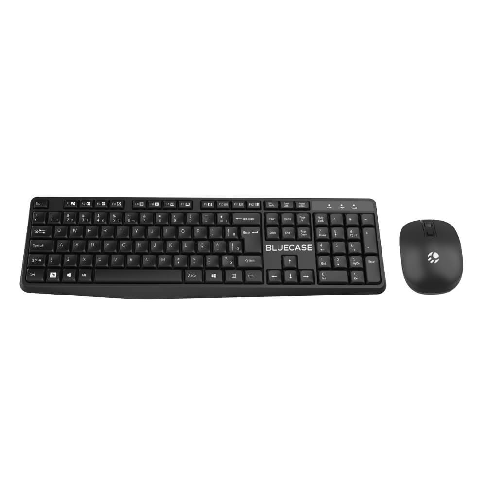 Detalhes de Kit Bluecase Office Mouse e Teclado Sem Fio BMTW01 Preto