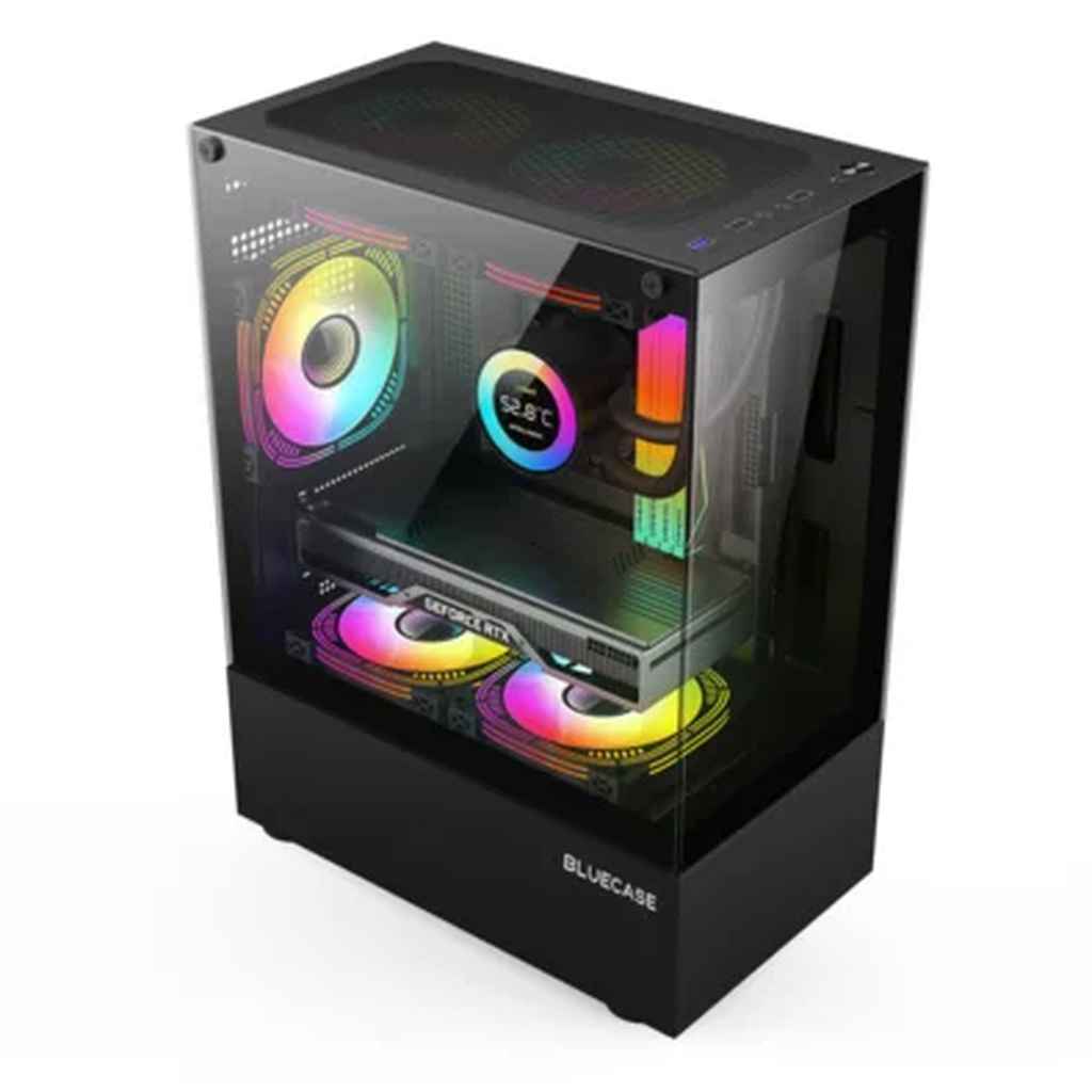 Detalhes de Gabinete Gamer Bluecase Bg-053 Nuker Lateral De Vidro Preto