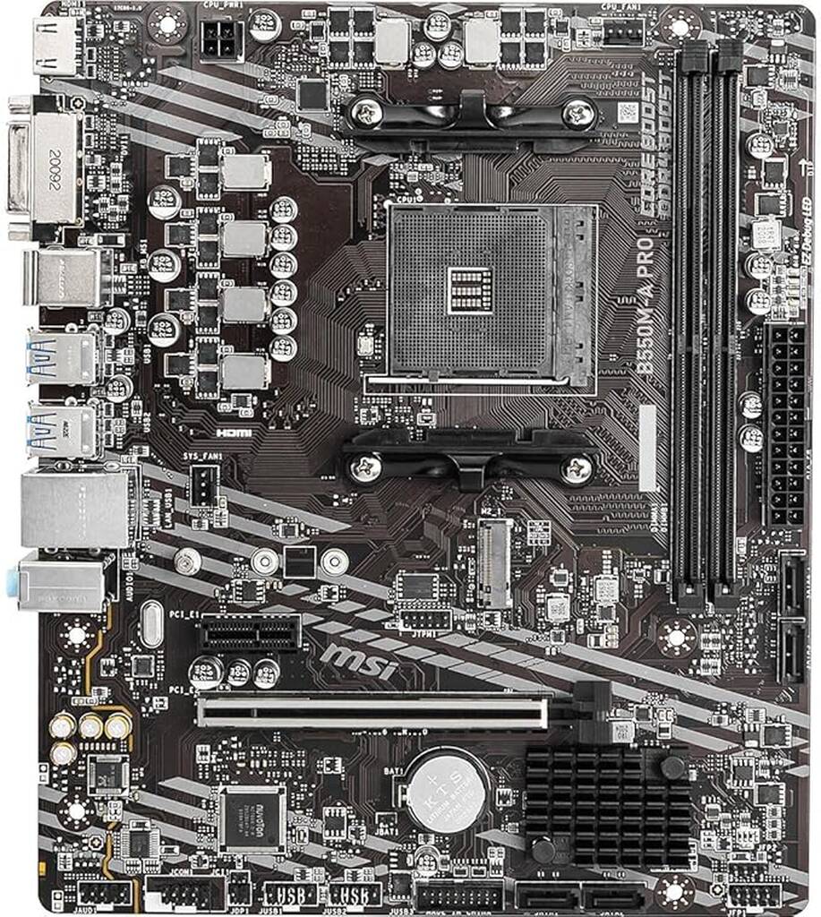 Detalhes de Placa Mãe MSI B550M-A PRO DDR4 Socket AM4 M-ATX Chipset AMD