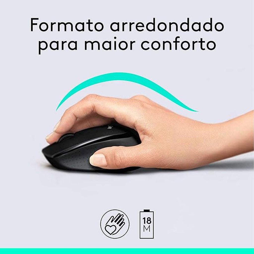 Detalhes de Combo Teclado E Mouse Sem Fio Logitech Mk345 Layout Abnt2