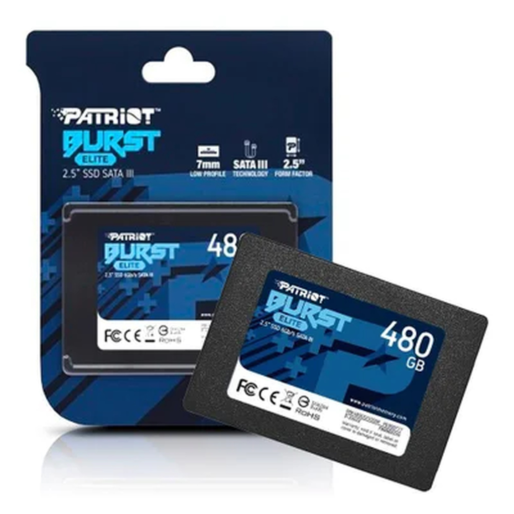 SSD 480GB Patriot Burst Elite Sata 3 6GB/s Gravação 320MB/s
