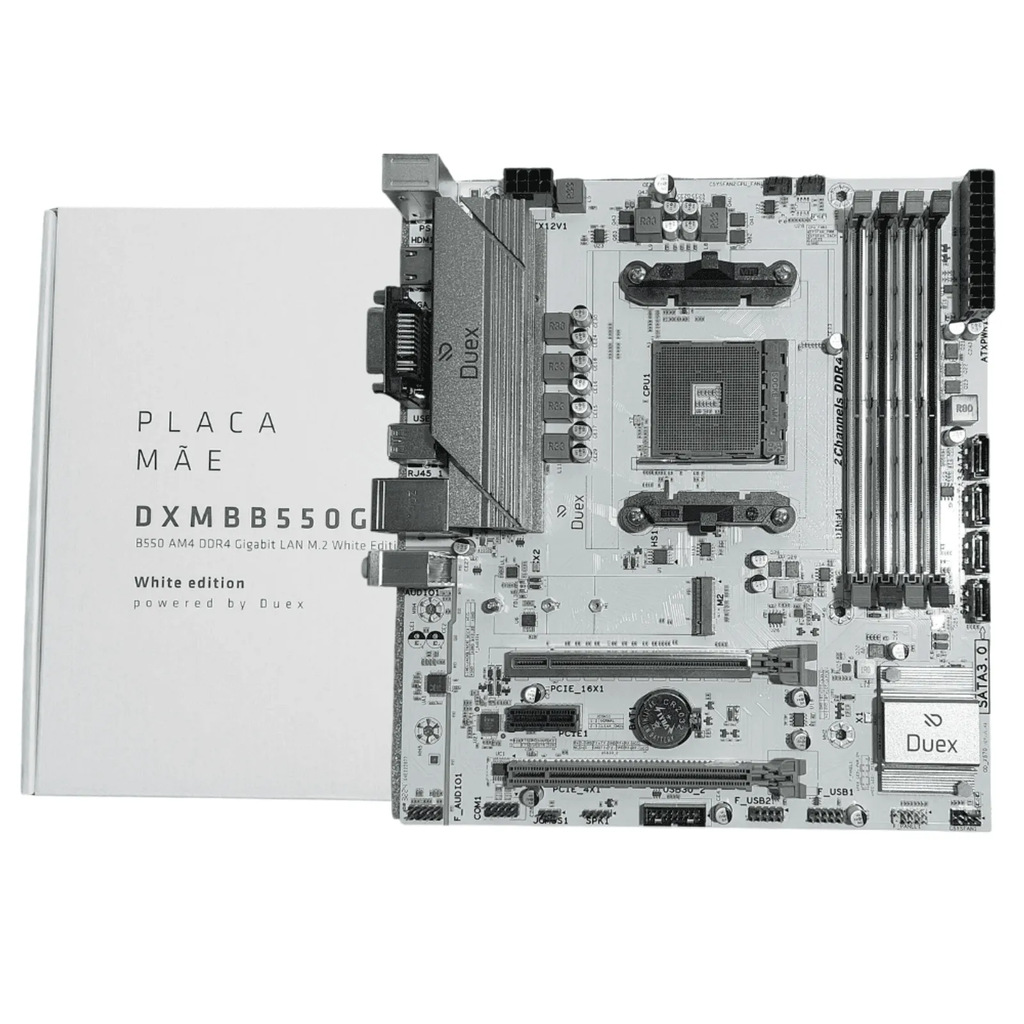 Placa Mãe Duex DXMB B550G AM4 DDR4 Micro ATX - DXMBB550GW