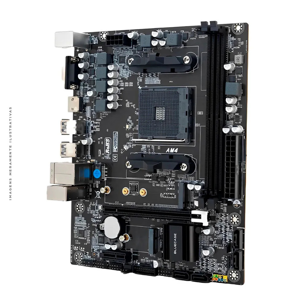 Detalhes de Placa Mãe BMBA320-D3HGU-M2 A320M DDR4 AM4 32GB M.2 NVME