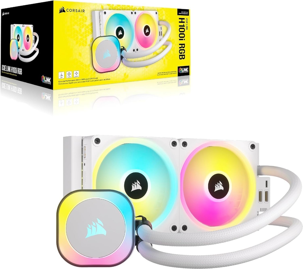 Water Cooler Corsair iCUE LINK H100i 240mm RGB Intel AMD 